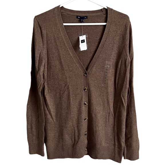 GAP Factory Sweaters Gap Womens Medium Camel Brown Boyfriend Button